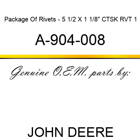 Package Of Rivets - 5 1/2 X 1 1/8