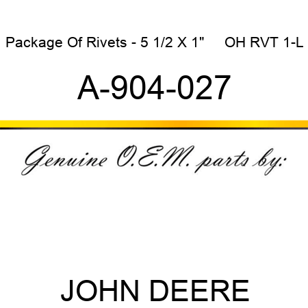 Package Of Rivets - 5 1/2 X 1