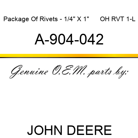 Package Of Rivets - 1/4