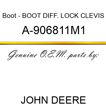 Boot - BOOT, DIFF. LOCK CLEVIS A-906811M1