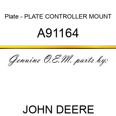 Plate - PLATE, CONTROLLER MOUNT A91164