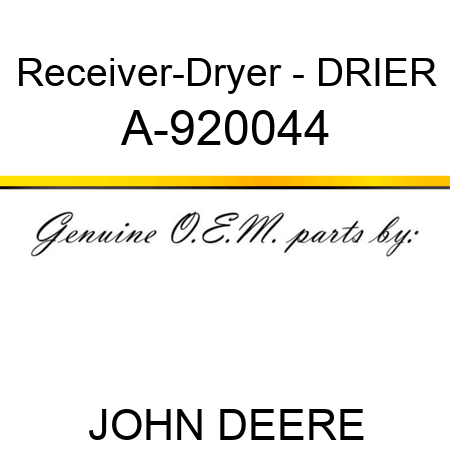 Receiver-Dryer - DRIER A-920044