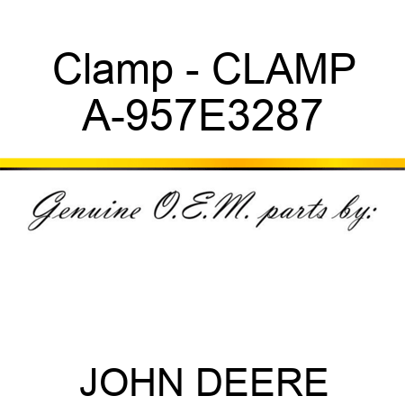 Clamp - CLAMP A-957E3287