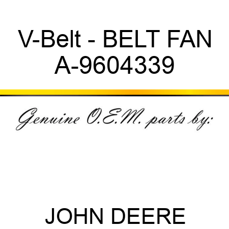 V-Belt - BELT, FAN A-9604339