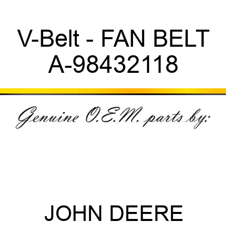 V-Belt - FAN BELT A-98432118