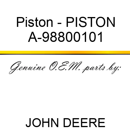 Piston - PISTON A-98800101