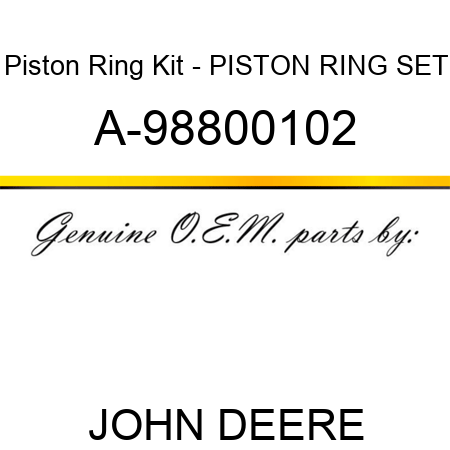 Piston Ring Kit - PISTON RING SET A-98800102