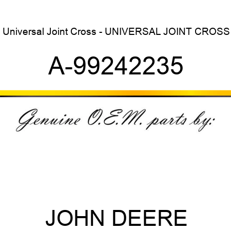 Universal Joint Cross - UNIVERSAL JOINT CROSS A-99242235