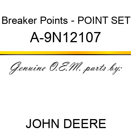 Breaker Points - POINT SET A-9N12107