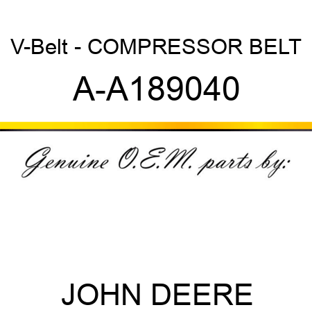 V-Belt - COMPRESSOR BELT A-A189040