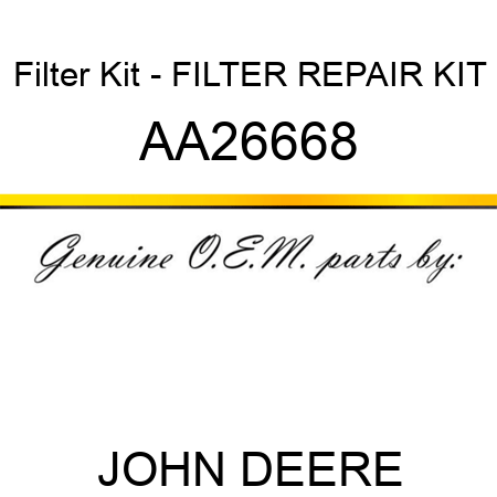 Filter Kit - FILTER REPAIR KIT AA26668