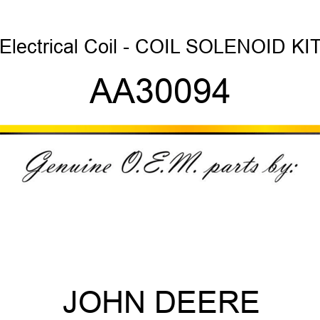 Electrical Coil - COIL, SOLENOID KIT AA30094