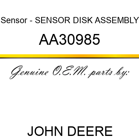 Sensor - SENSOR, DISK ASSEMBLY AA30985
