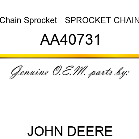 Chain Sprocket - SPROCKET, CHAIN AA40731