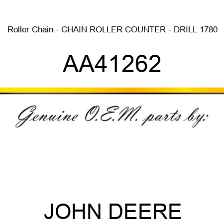 Roller Chain - CHAIN, ROLLER, COUNTER - DRILL 1780 AA41262
