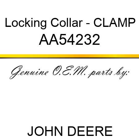 Locking Collar - CLAMP AA54232
