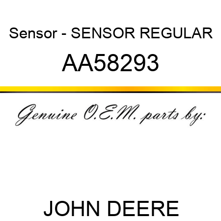 Sensor - SENSOR, REGULAR AA58293