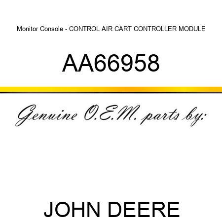 Monitor Console - CONTROL, AIR CART CONTROLLER MODULE AA66958