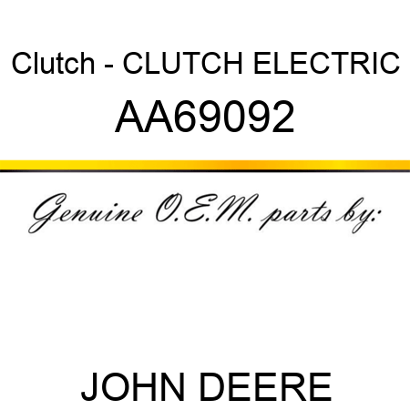 Clutch - CLUTCH, ELECTRIC AA69092