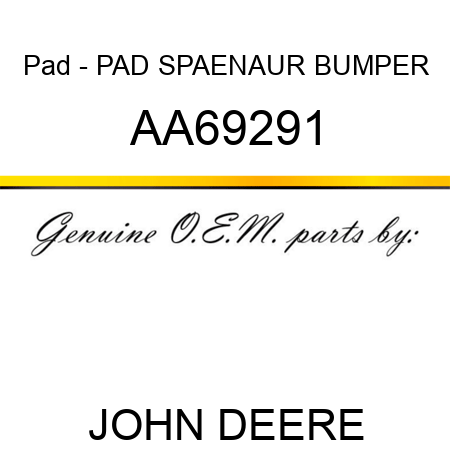 Pad - PAD, SPAENAUR BUMPER AA69291