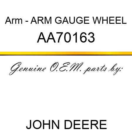 Arm - ARM, GAUGE WHEEL AA70163