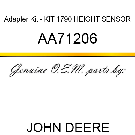 Adapter Kit - KIT, 1790 HEIGHT SENSOR AA71206