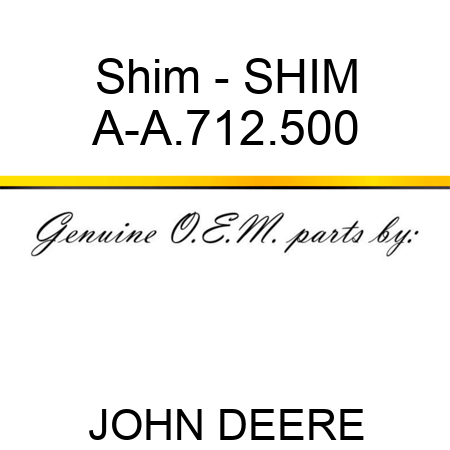 Shim - SHIM A-A.712.500