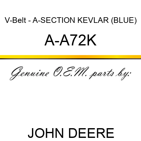 V-Belt - A-SECTION KEVLAR (BLUE) A-A72K