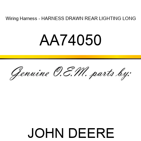 Wiring Harness - HARNESS, DRAWN REAR LIGHTING, LONG AA74050