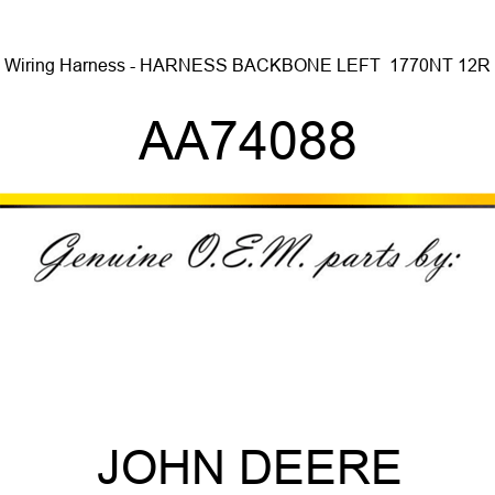 Wiring Harness - HARNESS, BACKBONE, LEFT  1770NT 12R AA74088