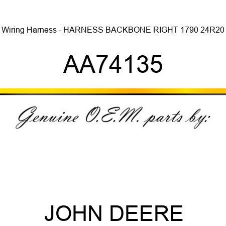 Wiring Harness - HARNESS, BACKBONE, RIGHT 1790 24R20 AA74135