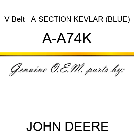 V-Belt - A-SECTION KEVLAR (BLUE) A-A74K