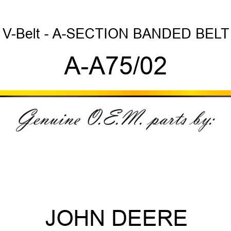 V-Belt - A-SECTION BANDED BELT A-A75/02