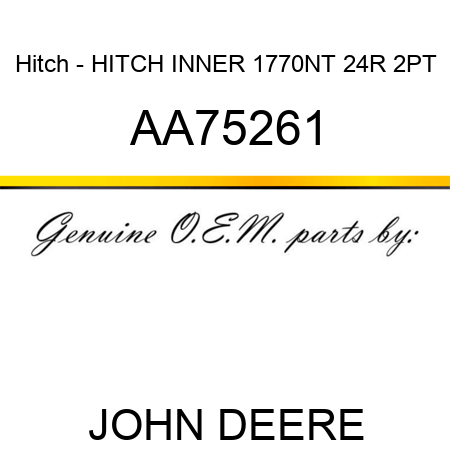 Hitch - HITCH, INNER, 1770NT 24R, 2PT AA75261