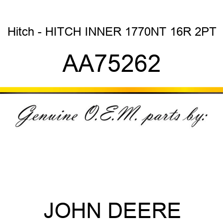 Hitch - HITCH, INNER, 1770NT 16R, 2PT AA75262