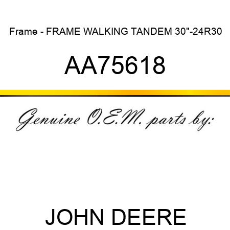 Frame - FRAME, WALKING TANDEM 30