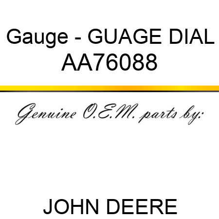 Gauge - GUAGE, DIAL AA76088