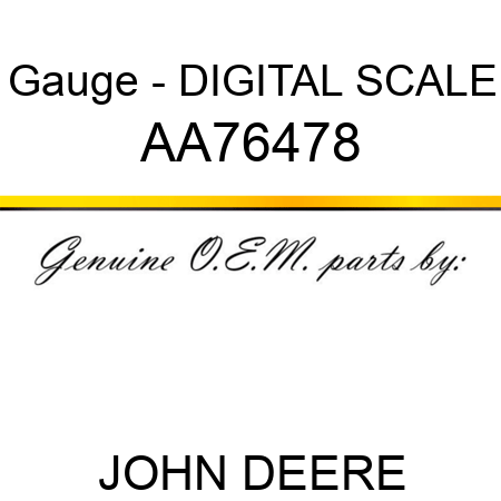 Gauge - DIGITAL SCALE AA76478