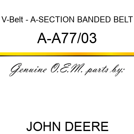 V-Belt - A-SECTION BANDED BELT A-A77/03