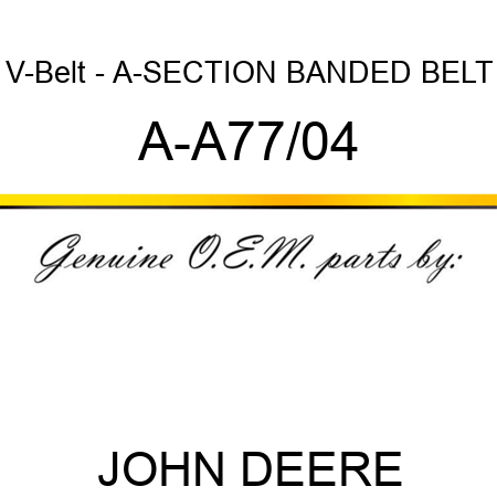 V-Belt - A-SECTION BANDED BELT A-A77/04