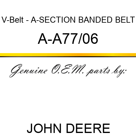 V-Belt - A-SECTION BANDED BELT A-A77/06