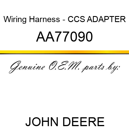 Wiring Harness - CCS ADAPTER AA77090