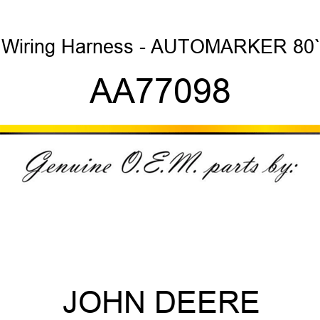 Wiring Harness - AUTOMARKER, 80` AA77098