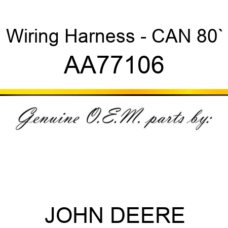 Wiring Harness - CAN, 80` AA77106