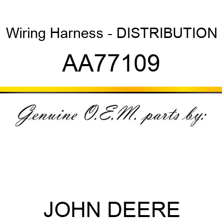 Wiring Harness - DISTRIBUTION AA77109