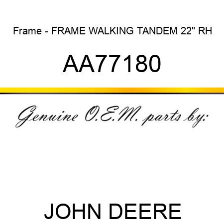 Frame - FRAME, WALKING TANDEM, 22