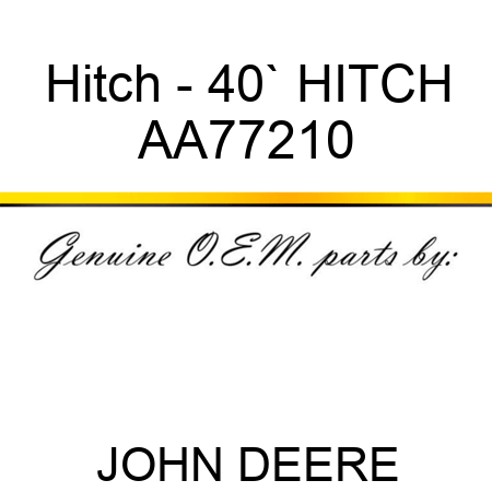 Hitch - 40`, HITCH AA77210