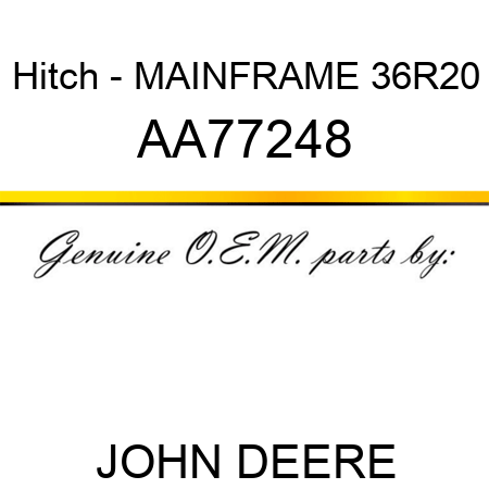 Hitch - MAINFRAME, 36R20 AA77248