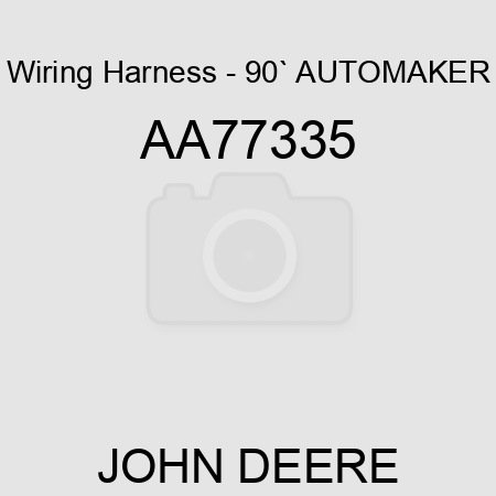 Wiring Harness - 90` AUTOMAKER AA77335