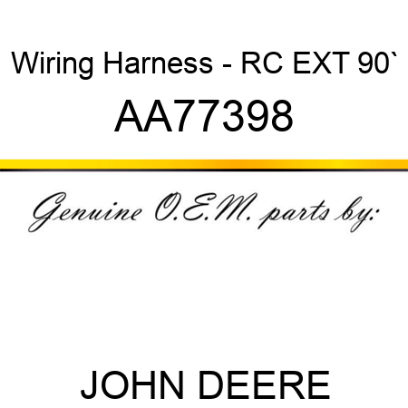 Wiring Harness - RC EXT, 90` AA77398